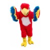 Long Fur Red Bird Mascot Costume