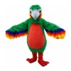 Long Fur Green & Orange Bird Mascot Costume