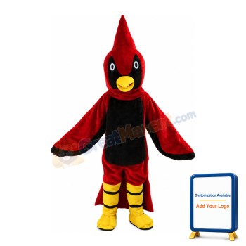 Plush Pointed Red Bird Mascot Costume