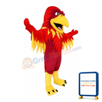 New Strong Red & Yellow Bird Mascot Costume