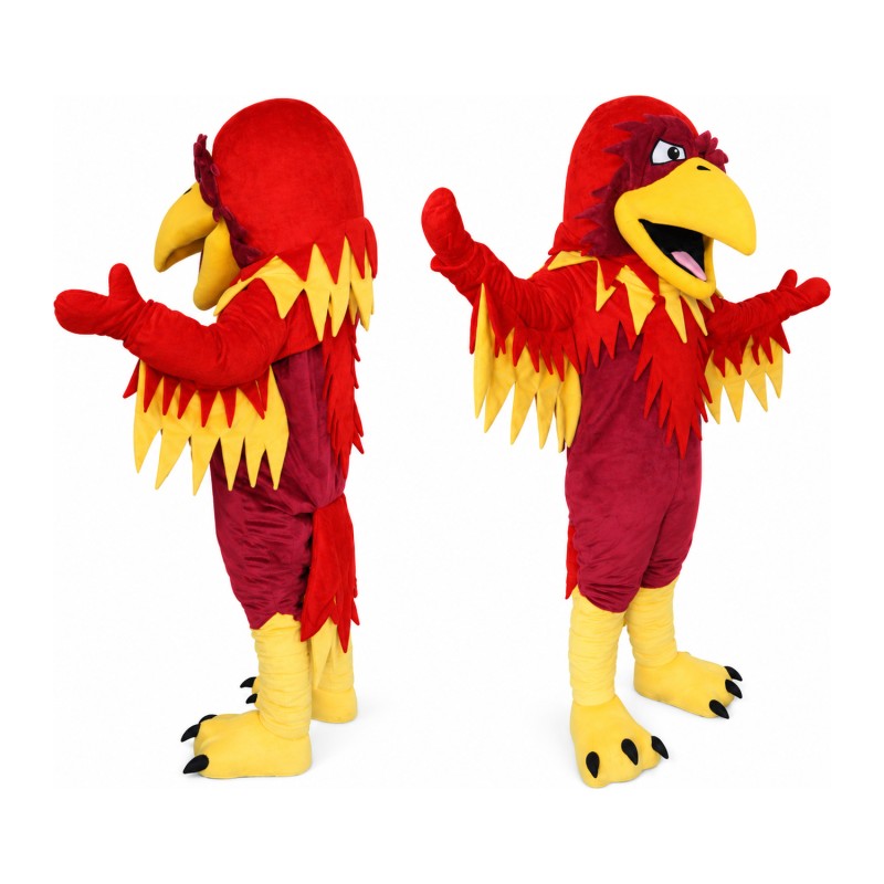 New Strong Red & Yellow Bird Mascot Costume