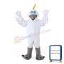 Unisex Funny White Bird Mascot Costume