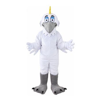 Unisex Funny White Bird Mascot Costume