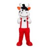 New Style Naughty Cow With Overalls Mascot Costume
