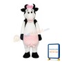 For Carnival Beautiful Cow With Pink Bow Mascot Costume