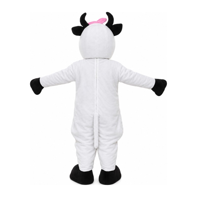 For Carnival Beautiful Cow With Pink Bow Mascot Costume