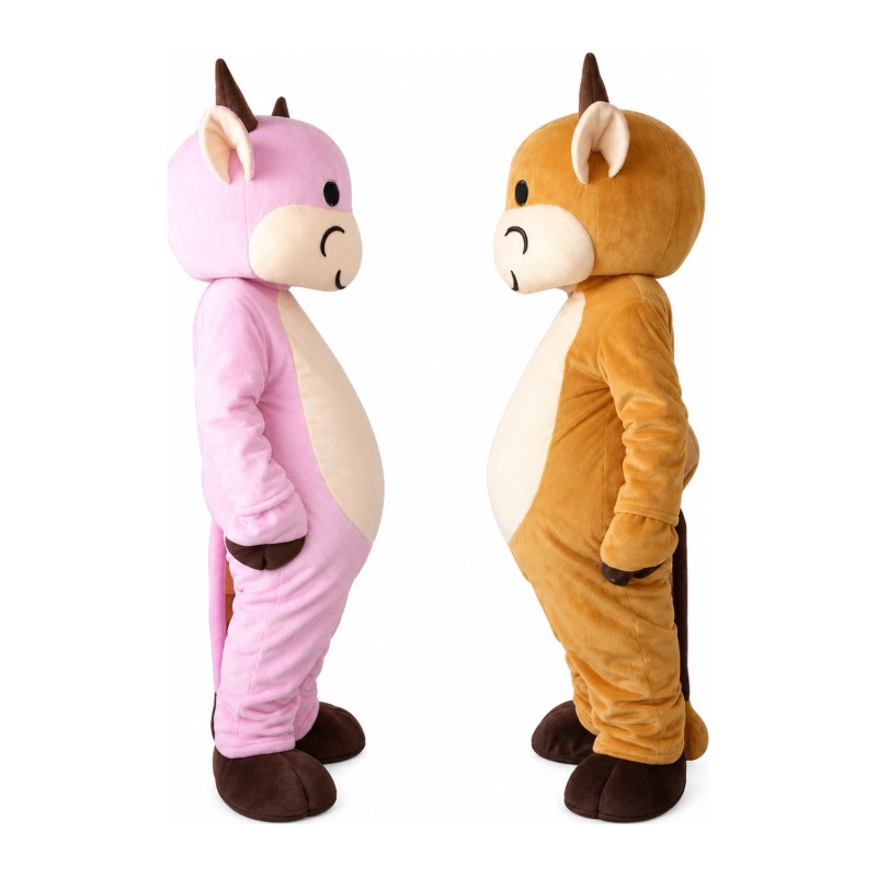 Adult Size Furry Bull Mascot Costume For Outdoor Event