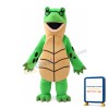 New Version Smart Green Turtle With Glasses Mascot Costume