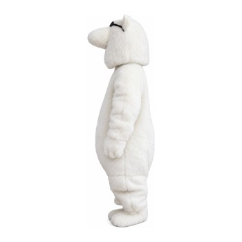 Smart Long Fur White Bear Mascot Costume