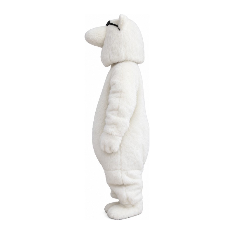 Smart Long Fur White Bear Mascot Costume