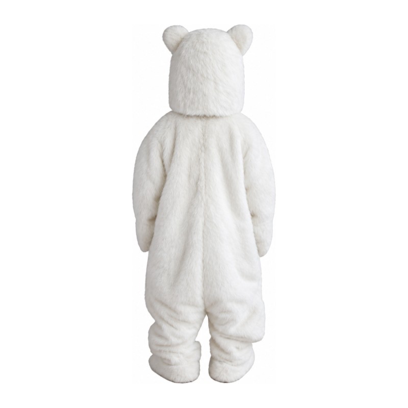 Smart Long Fur White Bear Mascot Costume