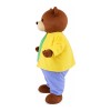 Casual Brown Bear With Colorful Suit Mascot Costume