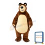 Tall Strong Brown & Khaki Bear Mascot Costume
