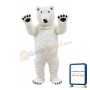 Furry White Bear Mascot Costume