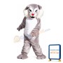 Fierce Grey & White Wolf Mascot Costume
