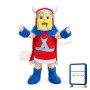 Brave Soldier With Armor Mascot Costume