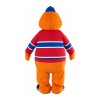 Customized Furry Orange Doll With Sports Shirt Mascot Costume