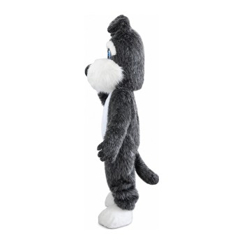 Adult Grey & White Dog Mascot Costume