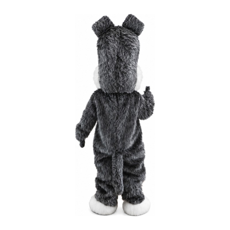Adult Grey & White Dog Mascot Costume