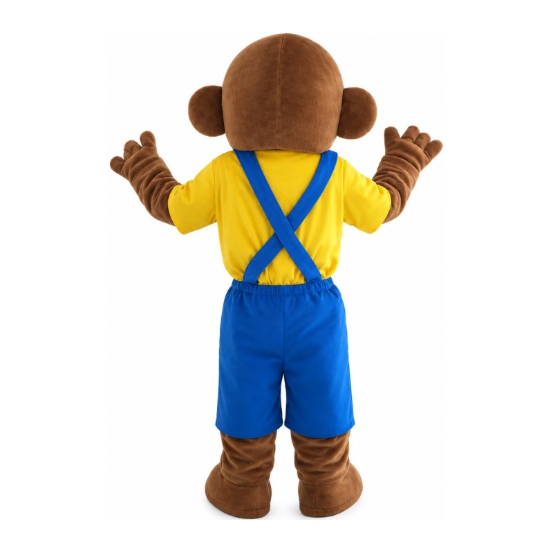 Unisex Naughty Monkey With Blue Rompers Mascot Costume