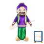 Friendly Arab Man With Purple Top Mascot Costume