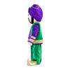 Friendly Arab Man With Purple Top Mascot Costume
