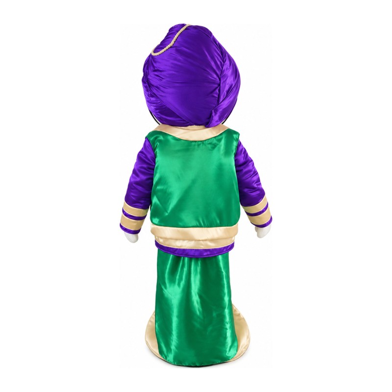 Friendly Arab Man With Purple Top Mascot Costume