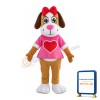 Adorable Pink Loving Dog Mascot Costume
