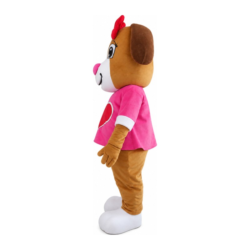 Adorable Pink Loving Dog Mascot Costume