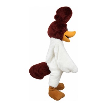 Plush Long Fur Brown & White Bird Mascot Costume