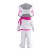 Funny Cartoon White Female Robot Mascot Costume