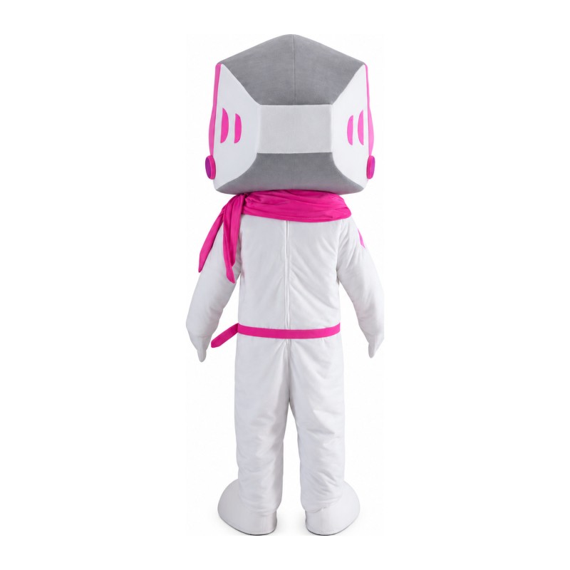 Funny Cartoon White Female Robot Mascot Costume