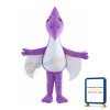 Lively Cartoon Purple Bat Mascot Costume