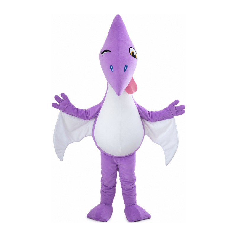 Lively Cartoon Purple Bat Mascot Costume