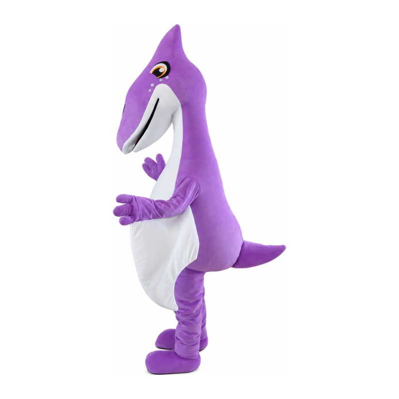 Lively Cartoon Purple Bat Mascot Costume