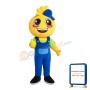 Lovely Sincere Boy And Girl With Suit Mascot Costume