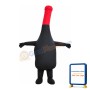 Cartoon Black & Red Inflatable Bottle Mascot Costume