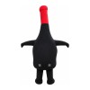Cartoon Black & Red Inflatable Bottle Mascot Costume