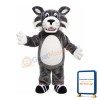 Furry Grey Wolf Mascot Costume