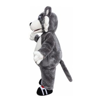 Furry Grey Wolf Mascot Costume