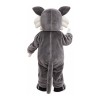 Furry Grey Wolf Mascot Costume