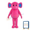 Rose Red Elephant Mascot Costume