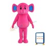 Rose Red Elephant Mascot Costume