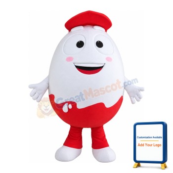 Interesting Cartoon Red & White Egg Mascot Costume