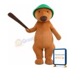 Adult Brown Gophers With A Stick Mascot Costume