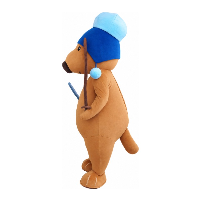 Adult Brown Gophers With A Stick Mascot Costume