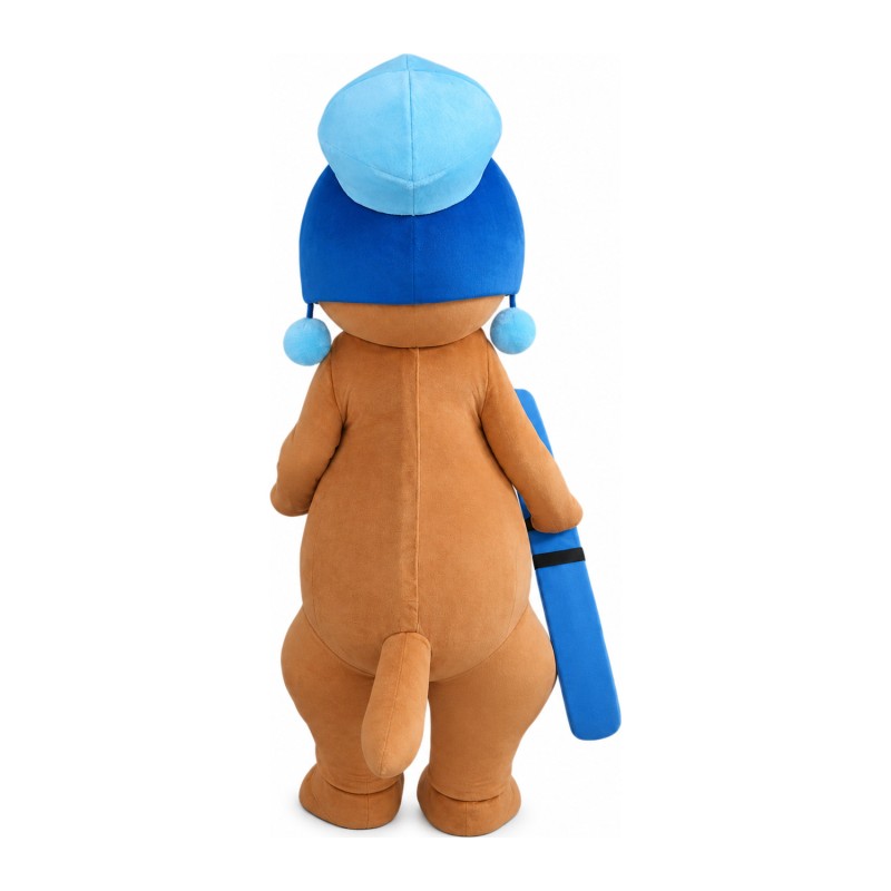 Adult Brown Gophers With A Stick Mascot Costume