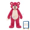 Honest Rose Red Bear Mascot Costume
