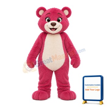 Honest Rose Red Bear Mascot Costume