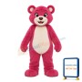 Honest Rose Red Bear Mascot Costume
